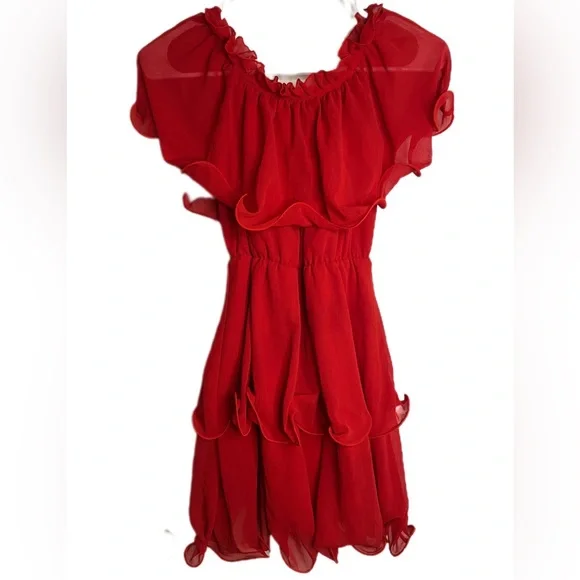 strapless open back dress Sugar And Spice Bandage Midi Dress Red main image 0
